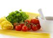 fresh raw ingredients for making pasta