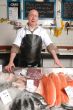 fishmonger in apron