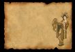 Sheet of parchment with the image geisha