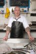 fishmonger in apron