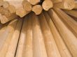 Round wooden logs