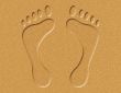 Footprints in the Sand Illustration