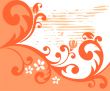 orange floral pattern
