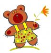 bear with flower
