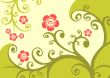 green floral background