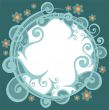 abstract floral frame