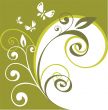 green floral pattern