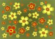 green flower background