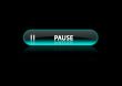 Button pause blue neon