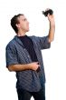 Man Holding Video Camera