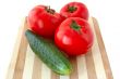 Vegetables on cutting board.