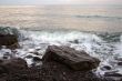 Waves splashing on seacoast