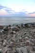 Waves splashing on seacoast