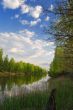 Dream of fisherman. Twilights ashore lake