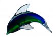 Glass dolphin isolated on the white background