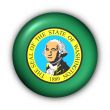 Round Button USA State Flag of Washington