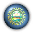 Round Button USA State Flag of New Hampshire