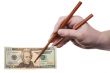Chopsticks with banknote 2
