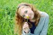 Sniffing dandelion