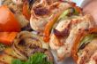 chicken kebab closeup