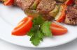 grilled kebab with vegetables