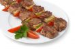 grilled kebab with vegetables