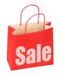 shopping bag with red sale sign