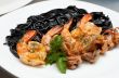 black spaghetti with shrimps