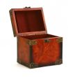 open antique wooden trunk