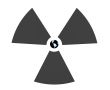 Radioactive 3d symbol with Earth in the center