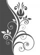 black floral pattern
