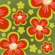 green flower background