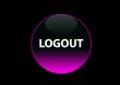 pink neon buttom logout
