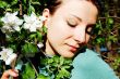 Among apple tree