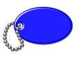 Blue Shiny Luggage Tag Illustration