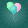 Pastel Balloons Vortex Background