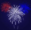 Fireworks Blue Background