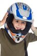 adorable boy with a helmet in the head