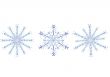Three vector snowflakes