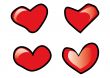 four hearts