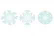 Three vector snowflakes
