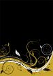 floral abstract gold