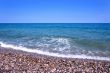 waves on empty sea beach