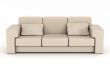 Isolated leather sofa. An interior. 3D image.