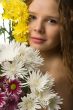 woman with flowers