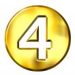 3D Golden Framed Number 4