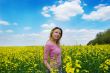 Blossom rape oilseed field