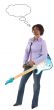 Woman playing an electric guitar