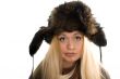 Beautiful girl in fur cap
