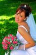 Bride with the bunch of flowers